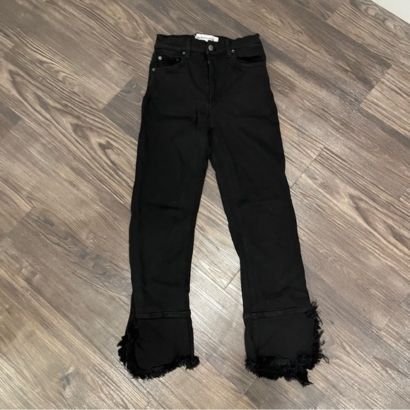 Reformation Black Frayed Hem Jeans - Picture 2 of 6
